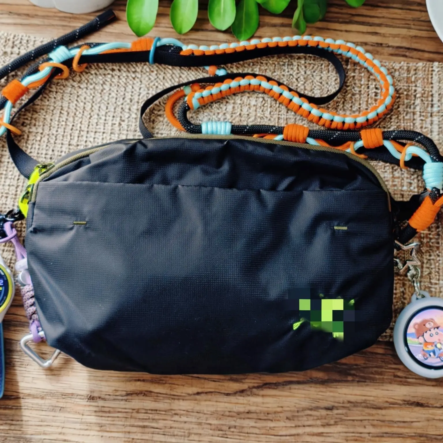 Handmade Multi-Functional Woven Outdoor Lanyard Mobile Phone Bag Strap Shoulder Crossbody Adjustable Anti-Separation Rope