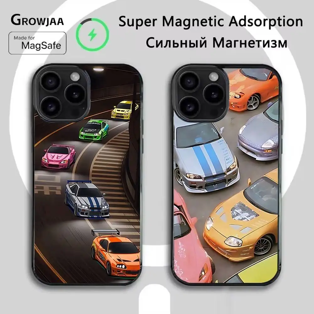 

Cars of F-Fast F-Furious Phone Case For iPhone 17,16,15,14,13,12,11,Pro,Max,Plus,Mini,SE4,E Magnetic Magsafe Wireless Charging