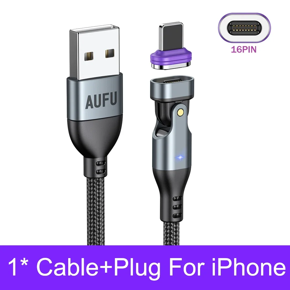 AUFU 3A Magnetische USB Ladekabel für Iphon Huawei Schnelle Lade Magnet Ladegerät Micro USB Für Xiaomi Samsung Handy Draht