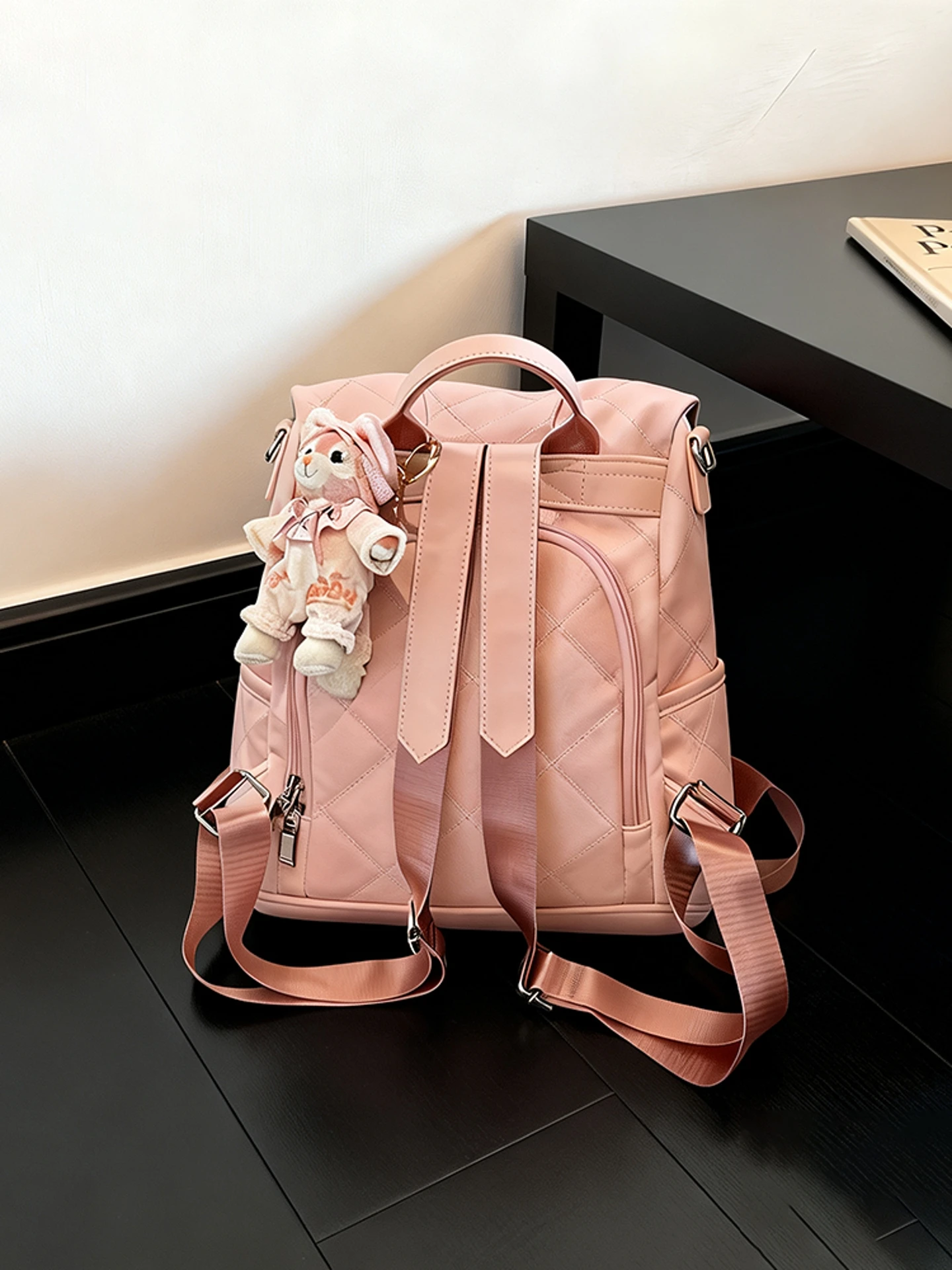 

Pink Large Capacity Women's Backpack 2026 New Fashion Luxury Handbag School Bag Summer Casual Single Shoulder Handbag