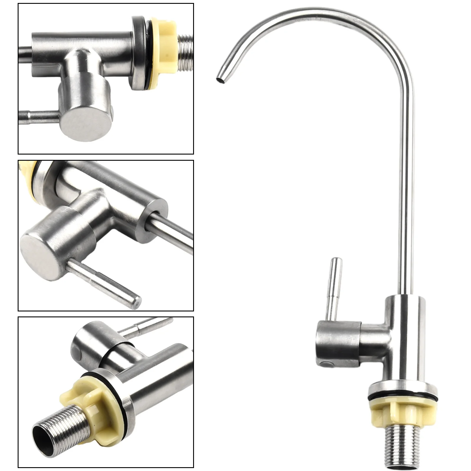 Rubinetto del rubinetto rubinetto del filtro dell'acqua a collo d'oca in acciaio inossidabile di alta qualità per il sistema di acqua potabile ad osmosi inversa