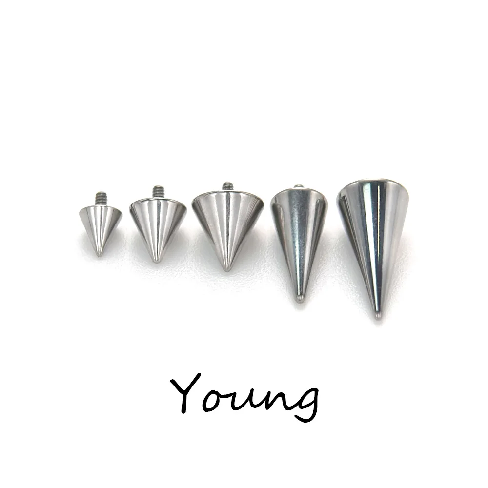 F136 Titanium G23 Little Devil Pointed Cone Stud Ear Studs, Fashion Small And Exquisite Skin-Friendly,Piercing Jewelry