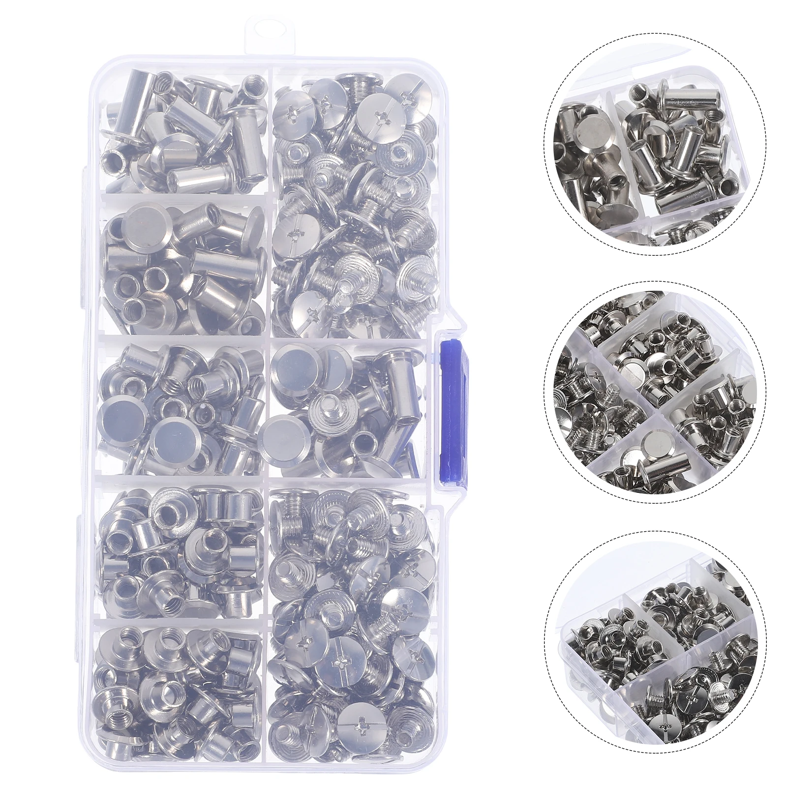 Metal Button Kit Round Rivets for Clothing Bags DIY Studs Spikes Crafting Rivet Set