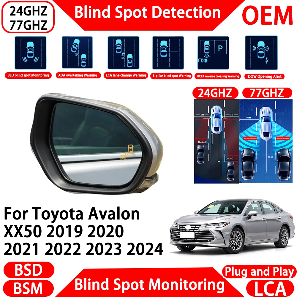 for Toyota Avalon XX50 2019 2020 2021 2022 2023 2024 Blind Spot Assist Monitoring Detection System Millimeter Wave Radar Alert ﻿