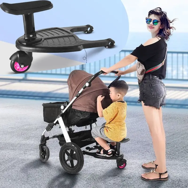 Practical Baby Jogger Glider Board Stroller Auxiliary Pedal Standing Plate Sitting for Seat Stroller Accessory for Child A2UB