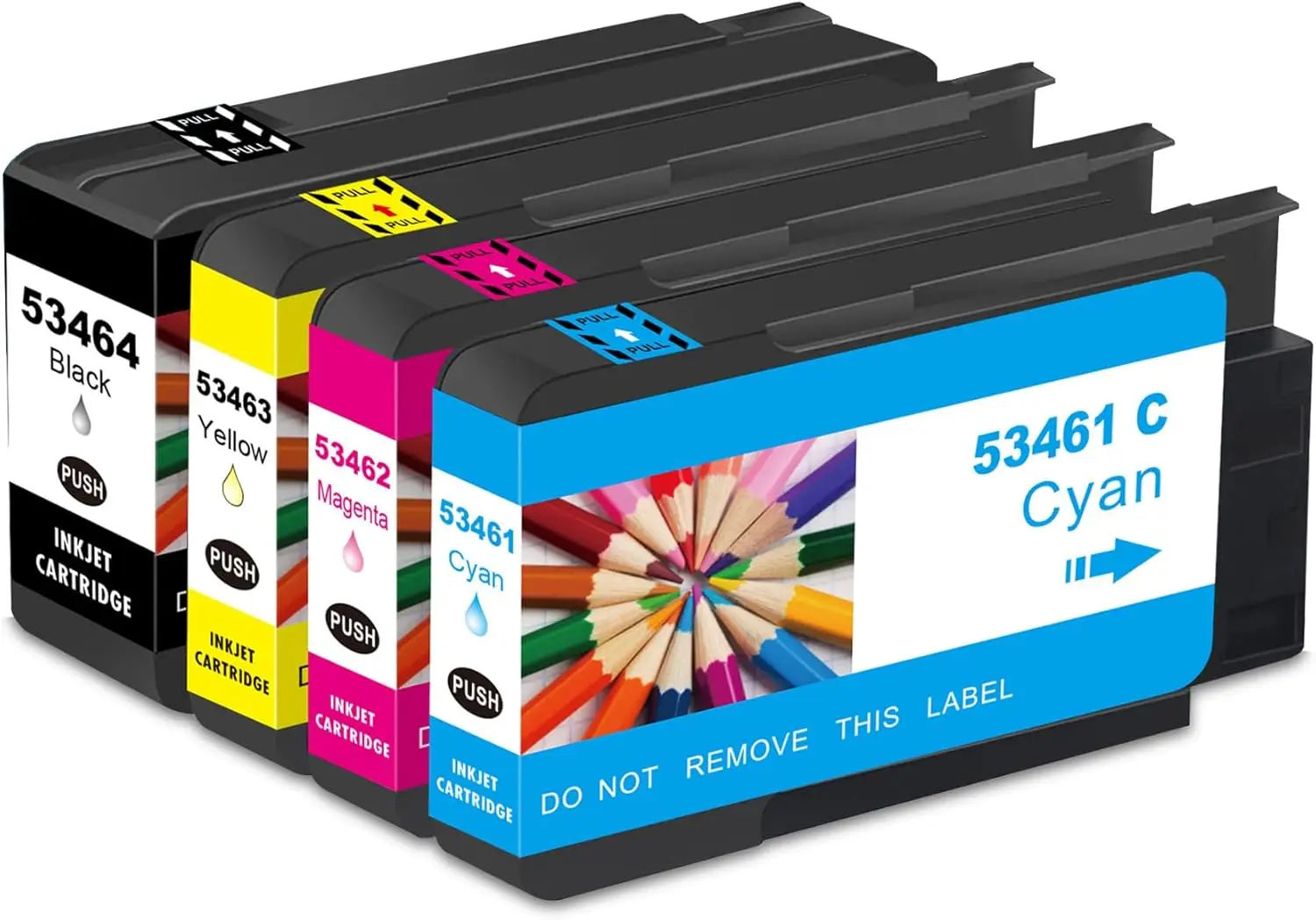 

Compatible Replacement for Primera 53461 53462 53463 53464 Cartridges for Primera LX1000 LX2000 Colour Label Printer (BK C M Y)