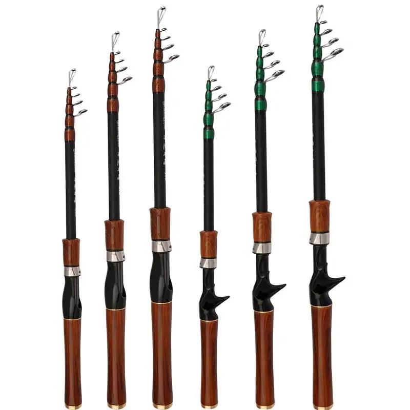 Travel Fishing Rod Baitcasting Rod Fishing Gear Sensitive Response Travel Rods Fishing Folding Fishing Rod Comfortable Grip For