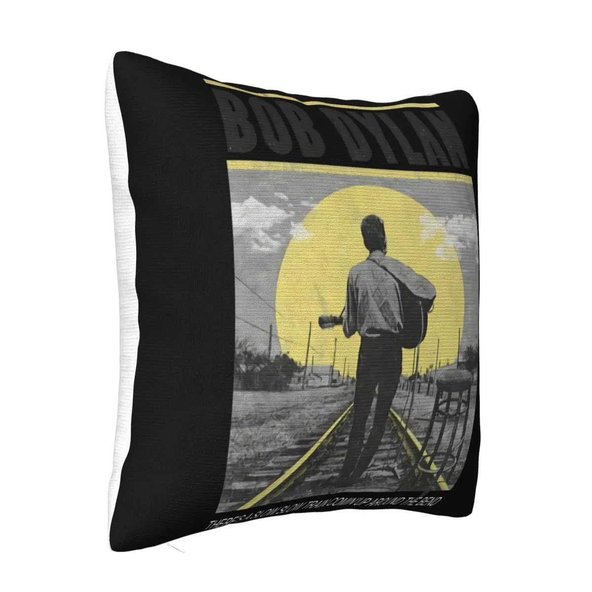 Bob Dylan Slow Train Grey Mens Unisex Band Merch Trend Summer Personalized New Brand Teenage Pillow Case