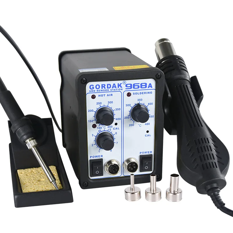 Gordak 968A 2-in-1 Hot Air Desoldering Station Constant Temperature Electric Soldering Iron for Phone Repair Tools