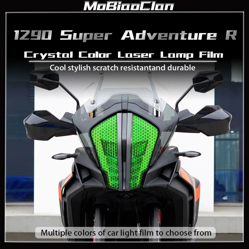 For KTM 1290 Super Adv 2021 Headlight film color change protective film laser honeycomb laser film sticker