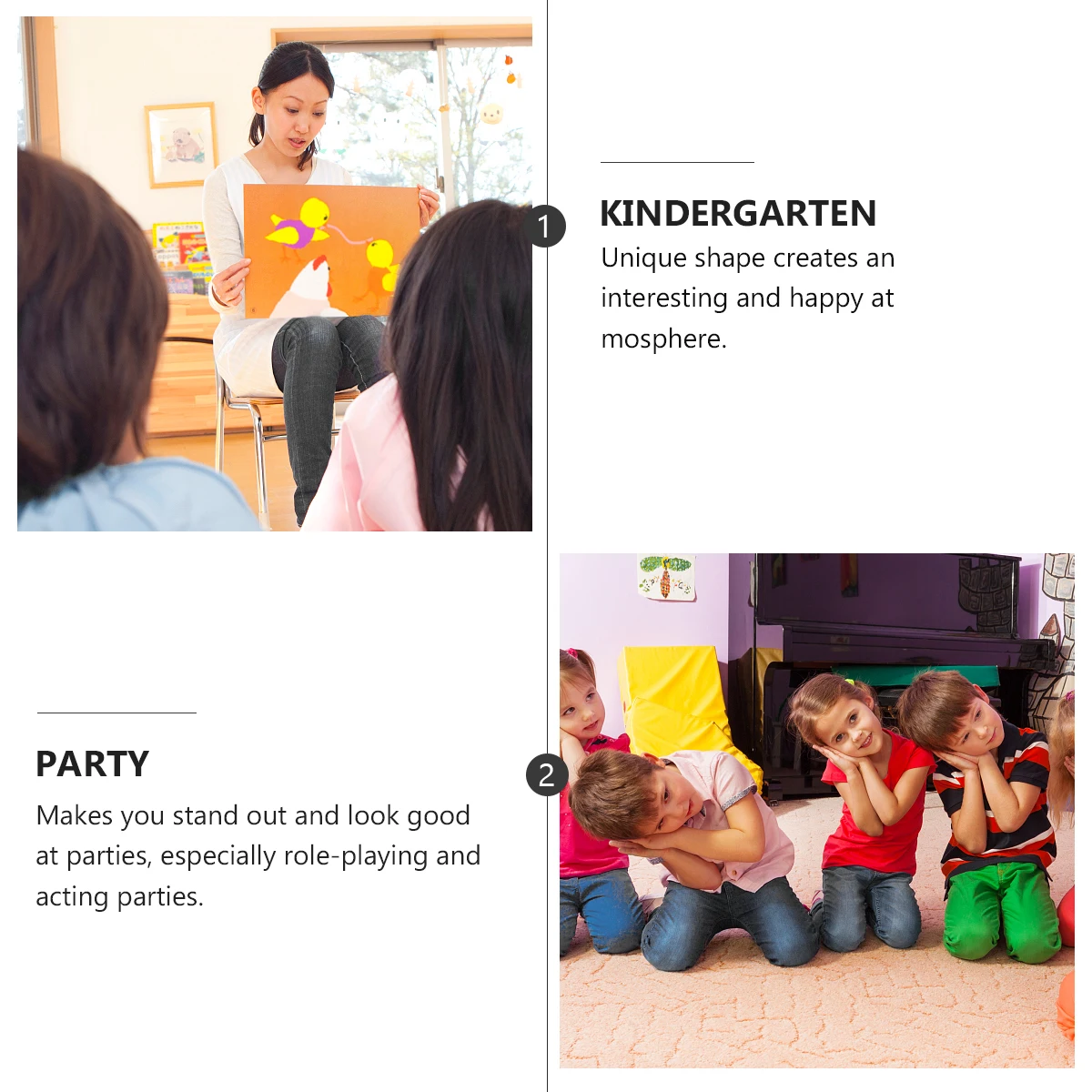 

Animal Tail Glove Set Animals Prop Decor Supplies Cartoon Decoration Headband Suit Cotton Adornment Lovely Child