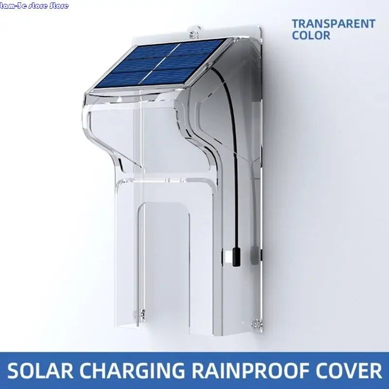 D0UA Doorbell Protector Protector Shield With Solar Charging Paning Dustive Shield Search Easy Installation Cover