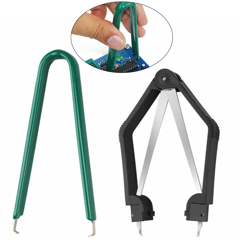 Reliable IC Chip Extractor Set, U Type Flat Plier, Perfect for IC Workers, Avoids Static Charge Damage Green, Black