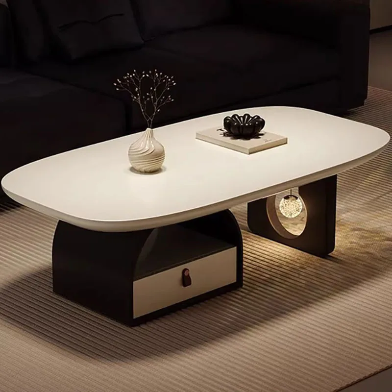 الفاخرة مربع الشكل تخزين Led أضواء طاولة القهوة مركز المنزل أريكة طاولة القهوة الجانب Stoliki Kawowe أثاث غرفة المعيشة #5