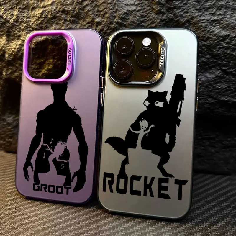 

Groot Rocket Deadpool Art Phone Case For iPhone 11 12 13 14 15 16 17 Pro Max 16e 17E 17 Air Plus 13 Mini Shockproof Fundas Cover