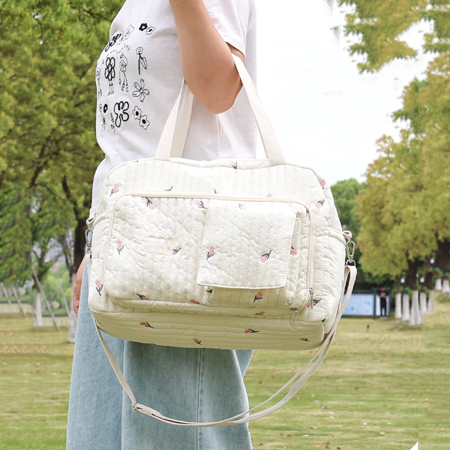 حقيبة الأم ذات سعة كبيرة، حقيبة حمل فاخرة، حقيبة الأم والطفل، حقيبة حفاضات رسول الأزهار