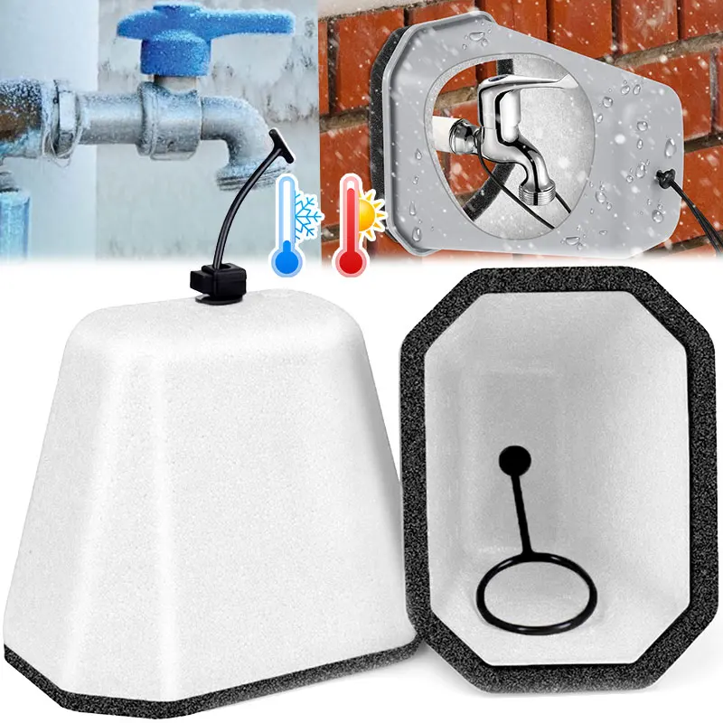

Reusable Outdoors Faucet Cover Easy Install Winter Anti Freeze Protection Foam No Tools Insulation Outdoors Spigot Frost Cover