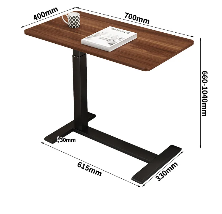 Hydraulic pneumatic flip table Movable lifting table Bedside table