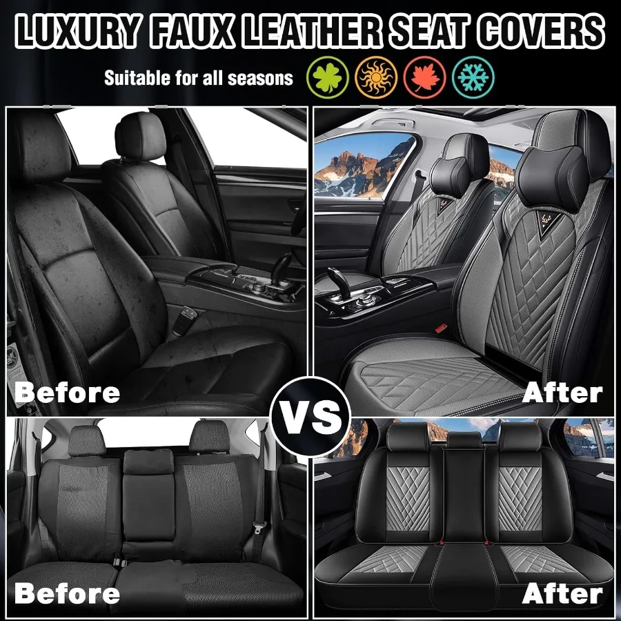 أغطية مقاعد السيارة لتويوتا 4 عداء 20002025 مقاوم للماء نابا الجلود مقعد السيارة حامي مريح ومضاد للانزلاق غطاء مقعد السيارة