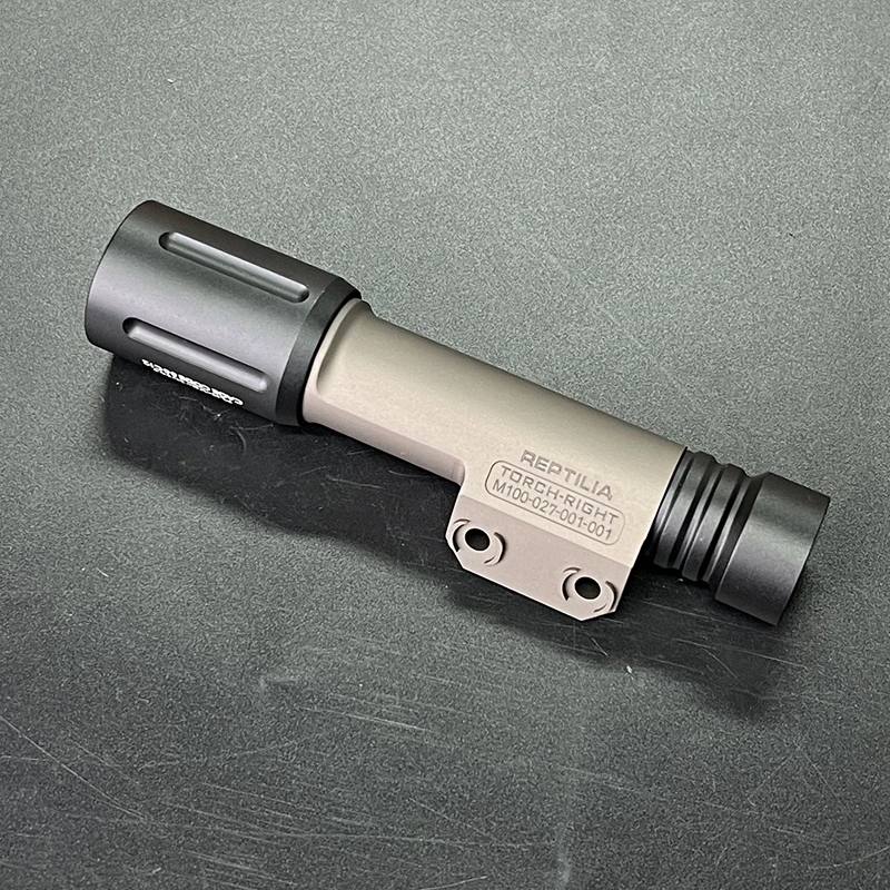 Taktischer Lichtkörper, Taschenlampen-Zubehör, Helmlampe, Aluminiumhalterung, 18650, 18350-Serie, Scout-Licht mit rechtem Schraubenloch – Detail 8