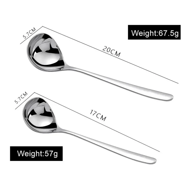 Korean Stainless Steel Thickening Spoon Creative Long Handle Hotel Hot Pot Spoon  Soup Ladle Home Kitchen Essential Tools H2