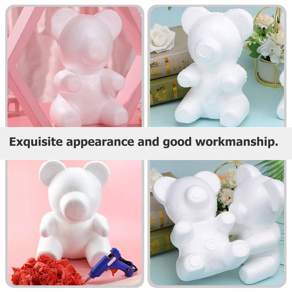 

Пенопластовая фигурка медведя для поделок, декора, скульптур, флористики, украшения цветами, праздничных мероприятий