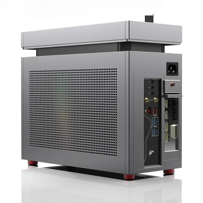 LL-33 mini240 water-cooled module itx chassis, all-aluminum double chamfer, tempered glass side penetration