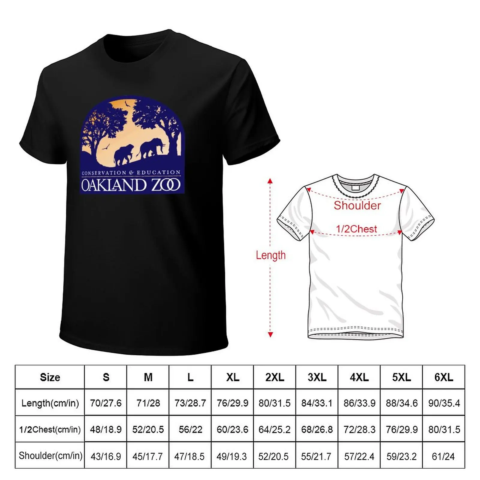 Oakland Zoo Conservation Logo1 T-Shirt Modern Style Print T-Shirt