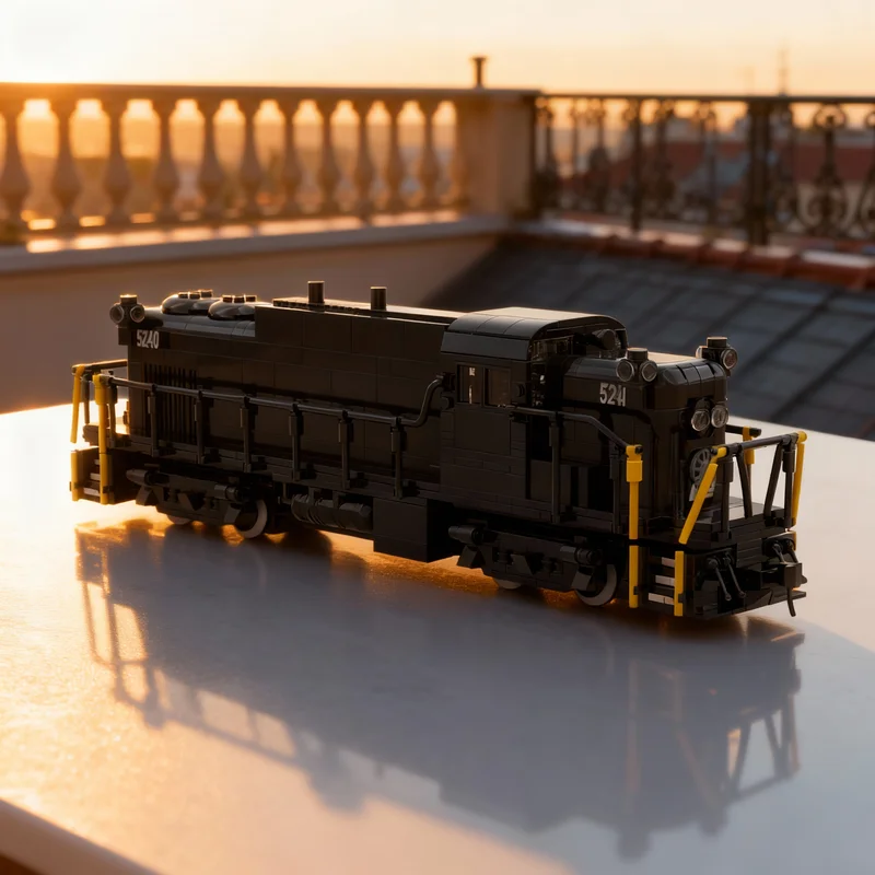 

1260 деталей MOC: Модель поезда Alco RS Penn Central, конструктор, рождественский подарок, архитектурные DIY-игрушки, креативное развивающее средство