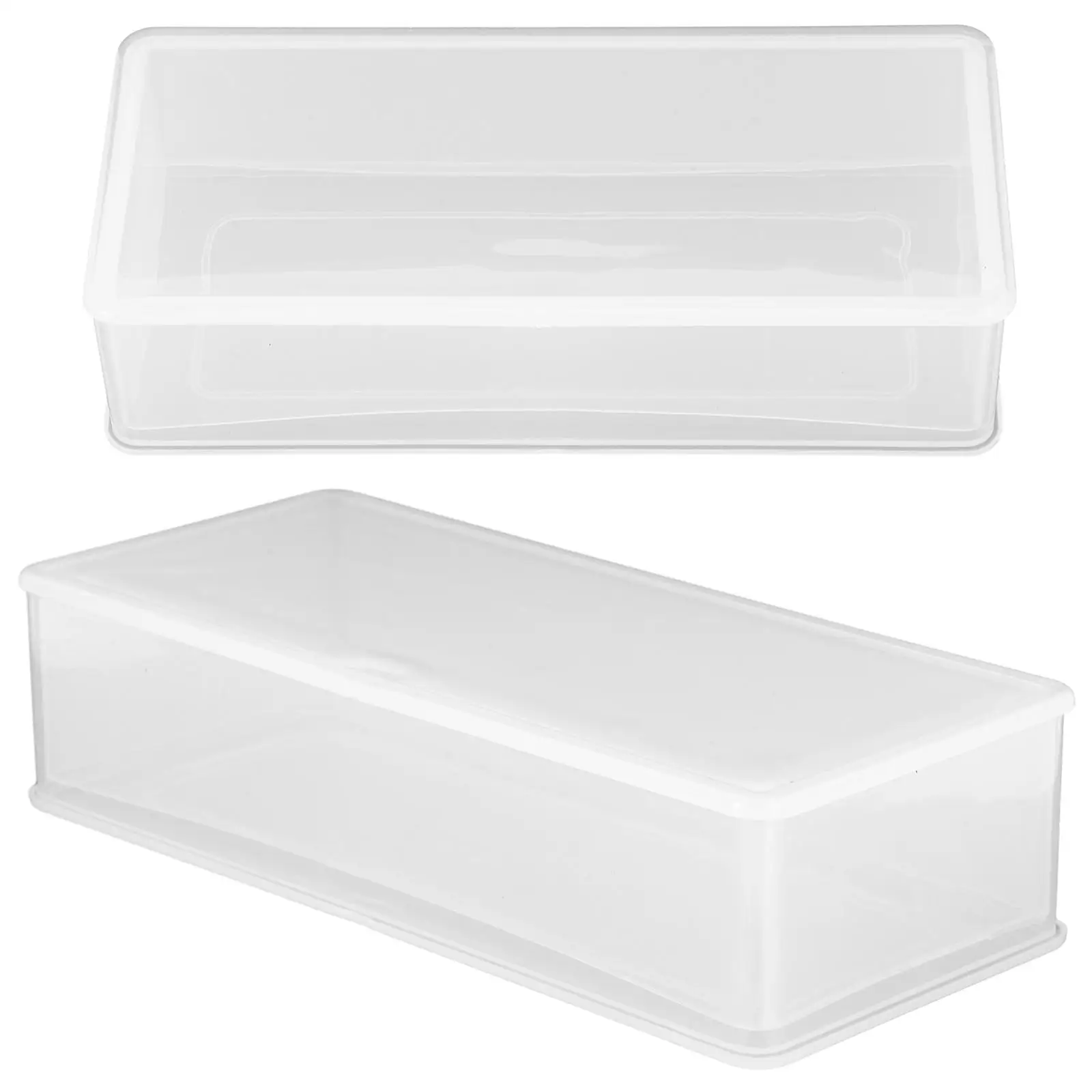 2Pcs Coin Storage Box Dust Resistant Oxidation Proof Portable Plastic Container Paper Money Banknote Case Organizer Holder