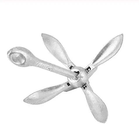 1.5kg Folding Grapnel Anchor Galvanized Steel 3.3lb Anchor Marine Boat Yacht