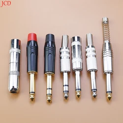 2PCS 6.35mm Jack TRS Stereo 3 pole 1/4