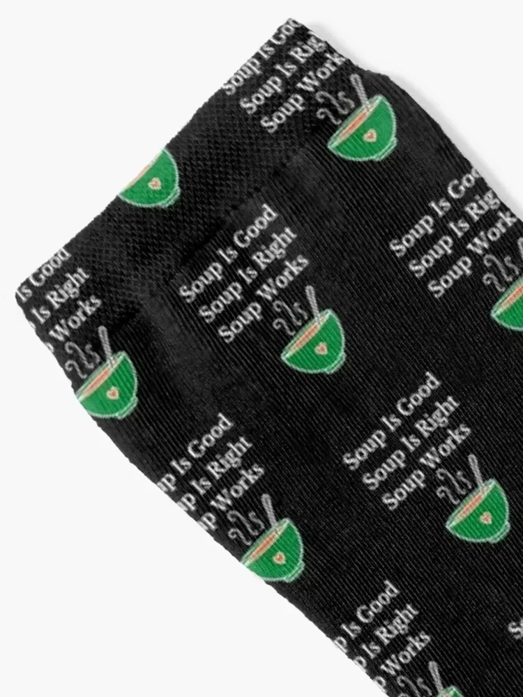 Soup Is Good, Soup Is Right, Soup Works Socks kawaii hockey Rugby Socks For Man Women's