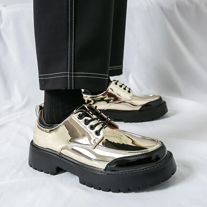 

Мужская обувь Деловая модельная обувь в британском стиле Качественная повседневная обувь из лакированной кожи Роскошные вечерние платья Дизайнерская обувь Мужская обувь