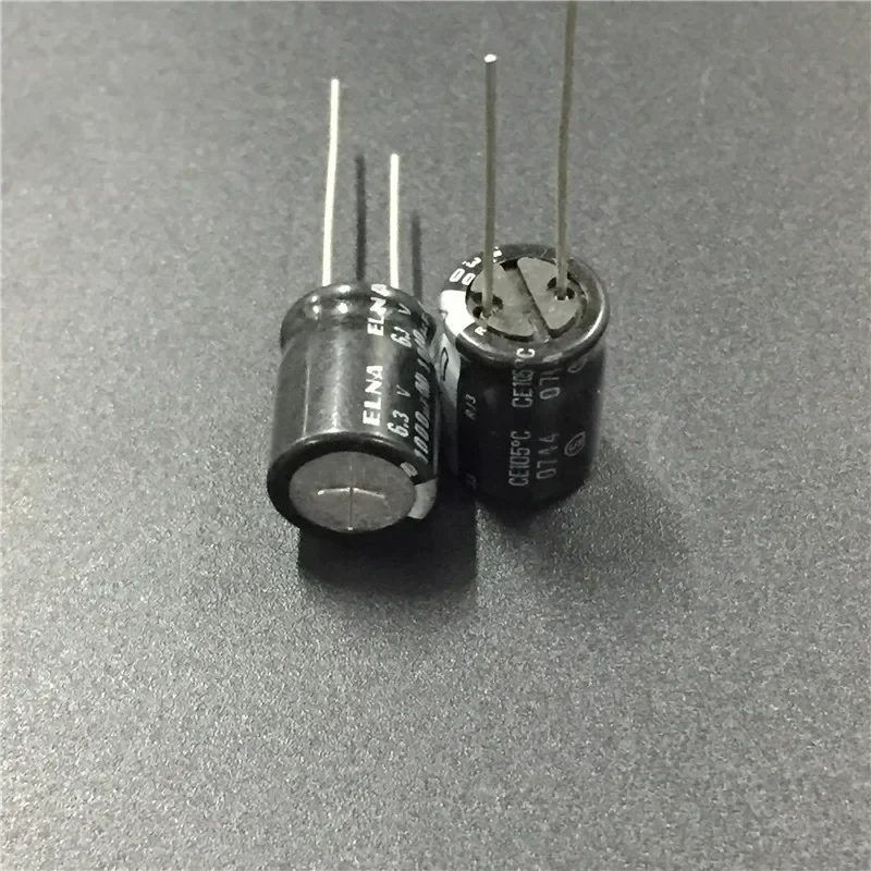 표준 오디오 등급 캐패시터, 일본 ELNA RJ3 시리즈, 10x12.5mm, 6.3V1000uF, 1000uF, 6.3V, 10 개