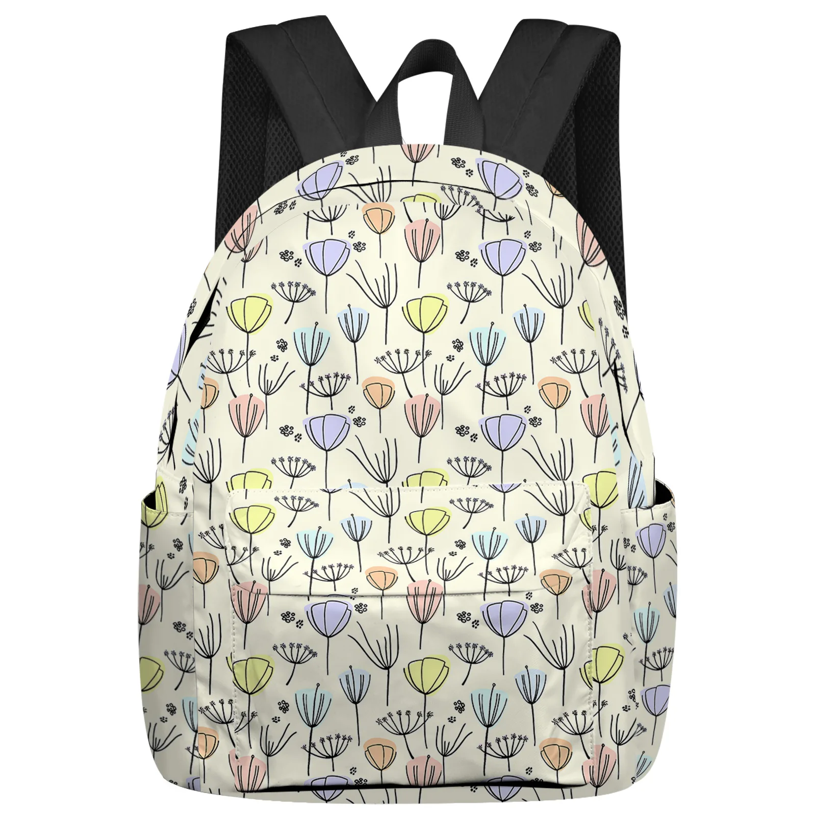 Flower Dandelion Tulip Student School Bags Laptop Custom Backpack For Men Women Female Travel Mochila