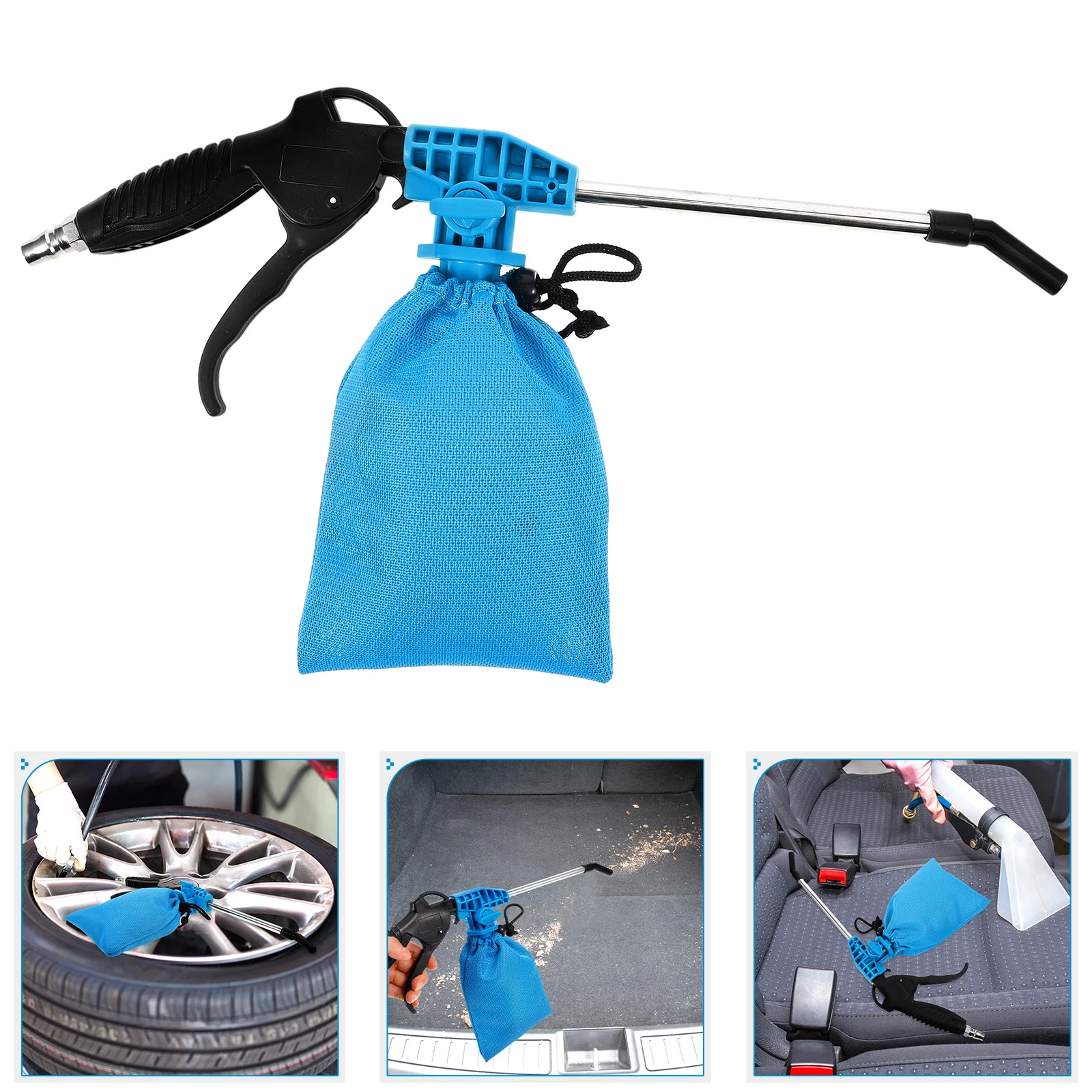 

Blow and Suction Vacuum Cleaner Tire Dust Removal Tool Durable ABS Metal Car Home Air Duster Blower Air Vacuum