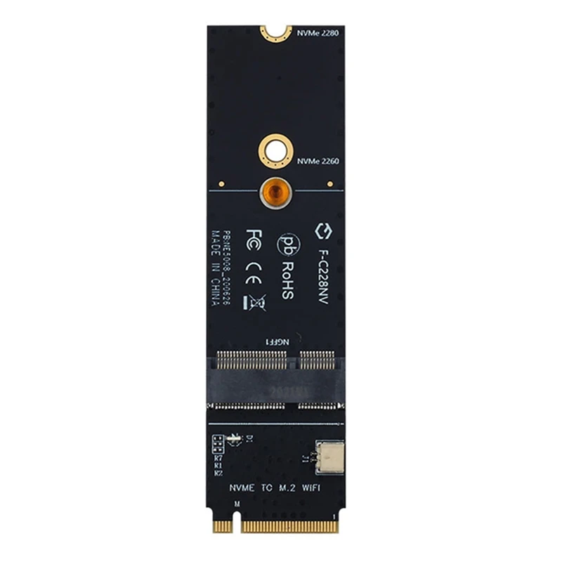 Wireless M.2 A+E Key Slot To M.2 M Key Wifi Bluetooth Adapter For AX200 9260 Bcm94352z Card Nvme PCI Express SSD Port