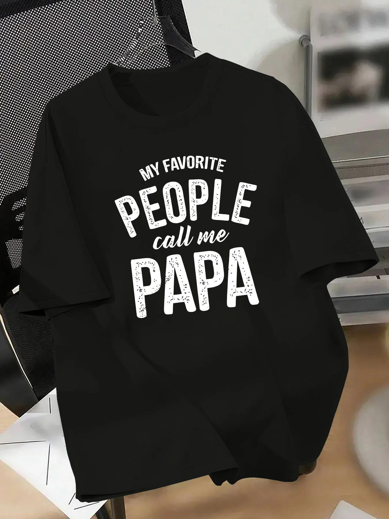 

Men's casual stylish comfortable breathable round-neck short-sleeved T-shirt with letter slogan print