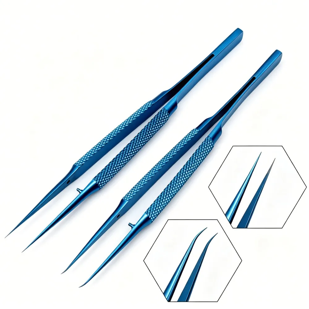 1pc Titanium Alloy Anti-Magnetic Tweezers for Electronics Repair, Professional ESD Forceps for Motherboard, PCB, SMD & Jewelry