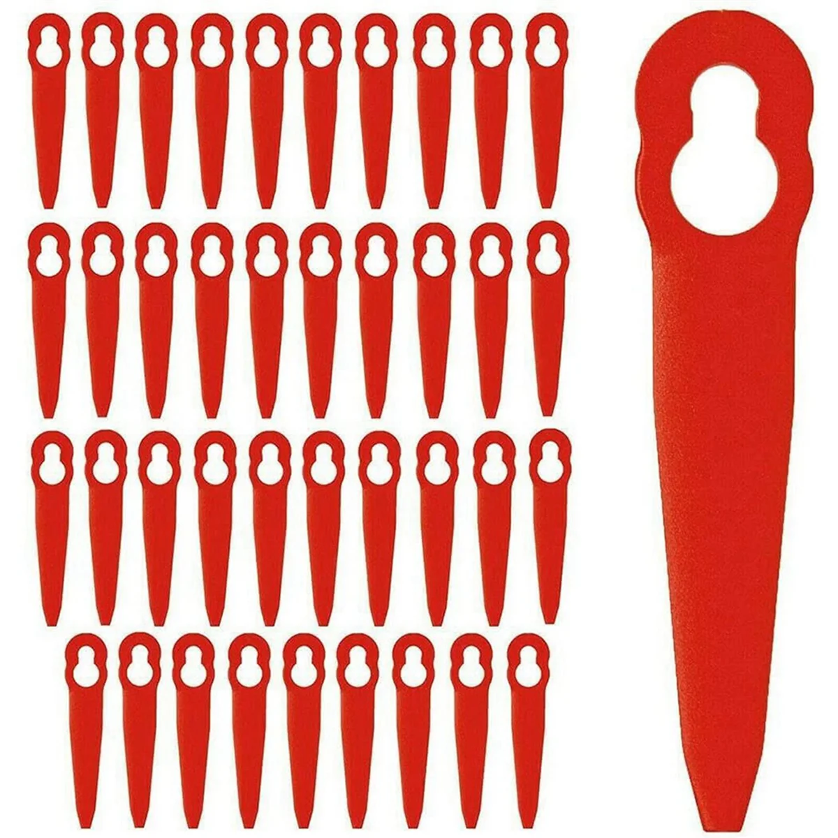 40Pcs Replacement Plastic Blades Accessories for Polycut 2-2 45 Lawnmower Trimmer Grass Cutter