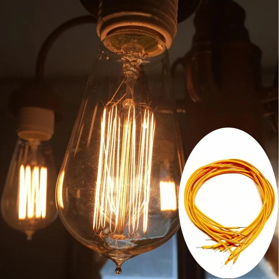 Imagem -06 - Led Diode Iluminação Strip Decoração Filamento Flexível Retro Edison Bulbo Lâmpada Peças Cob Lâmpada dc 3v 38 mm 60 mm 95 mm 80 mm 130 mm 10 Pcs