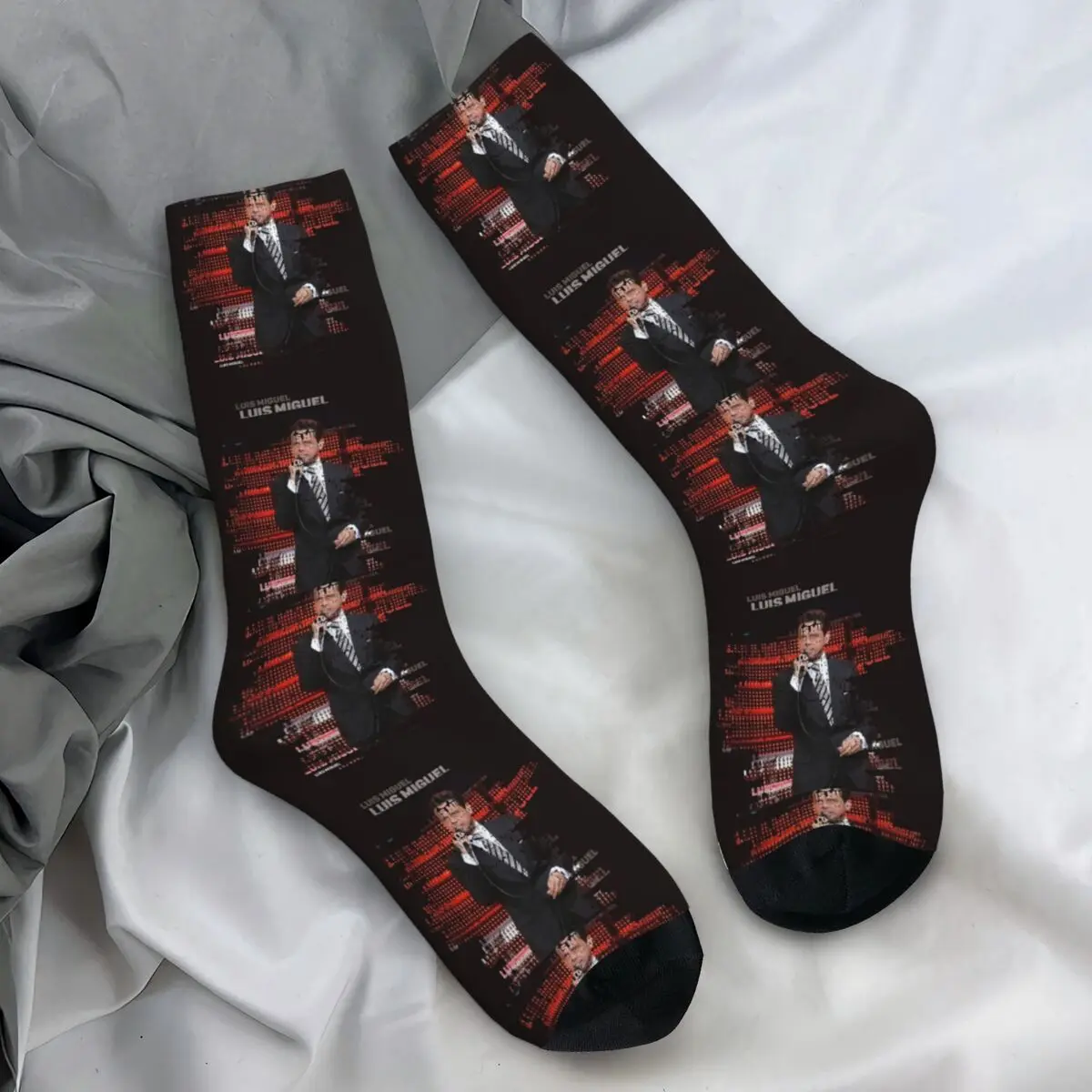 Luis Miguel Tour 2024 Mexican Singer Socks El Sol De Mexico Trendy Stockings Autumn Anti-Slip Adults Men Socks Cycling Socks