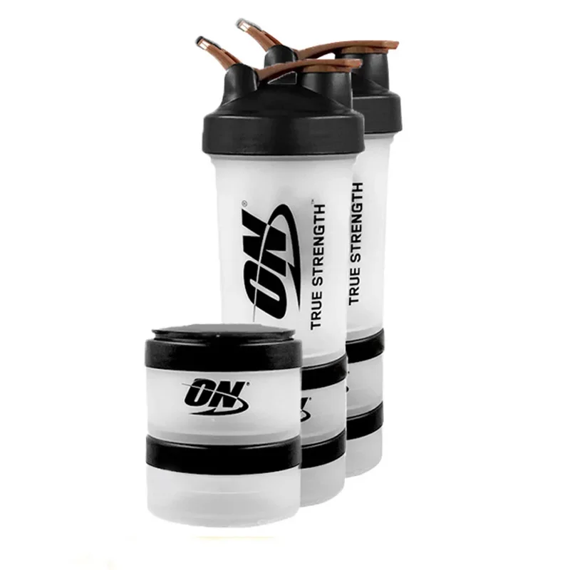 450ML Protein Powder Shake Cup with Ball Medicine Box Cup ON Fitness Cup Large-capacity Plastic Cups Shaker Bottle Travel Bottle