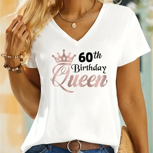 Camisetas clásicas de la reina gráfica de 60 años fabulosos camisetas de 60 años para mujeres reina 60th cumpleaños anniversary camisetas 8 mejores ventas 8 6 60 cumpleaños - №3