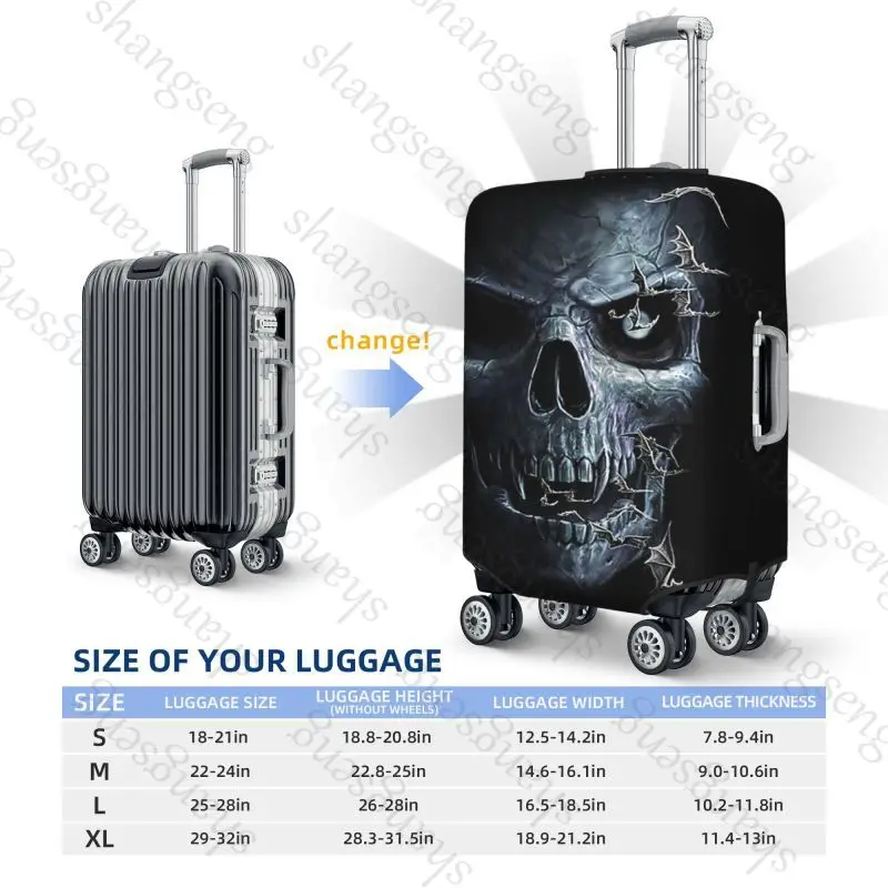 Evil Hands Skull Travel suitcase protective case, suitcase cover, elastic protection, washable Luggage cover, 18-32 in