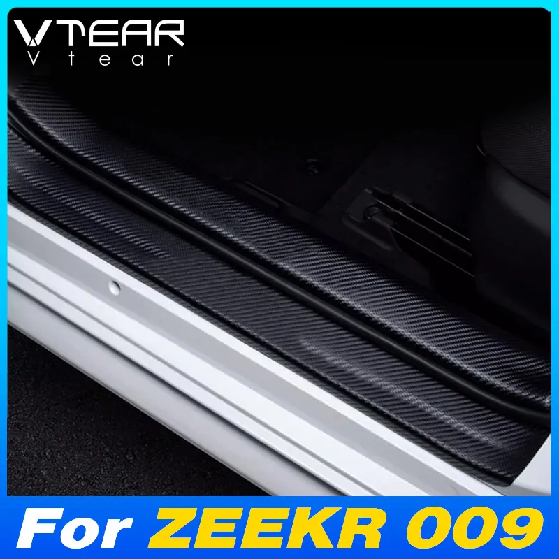 

Vtear Car Door Threshold PU Stickers Cover Rear Bumper Plate Strips Decoration Protective Accessories For ZEEKR 009 WE ME 2024