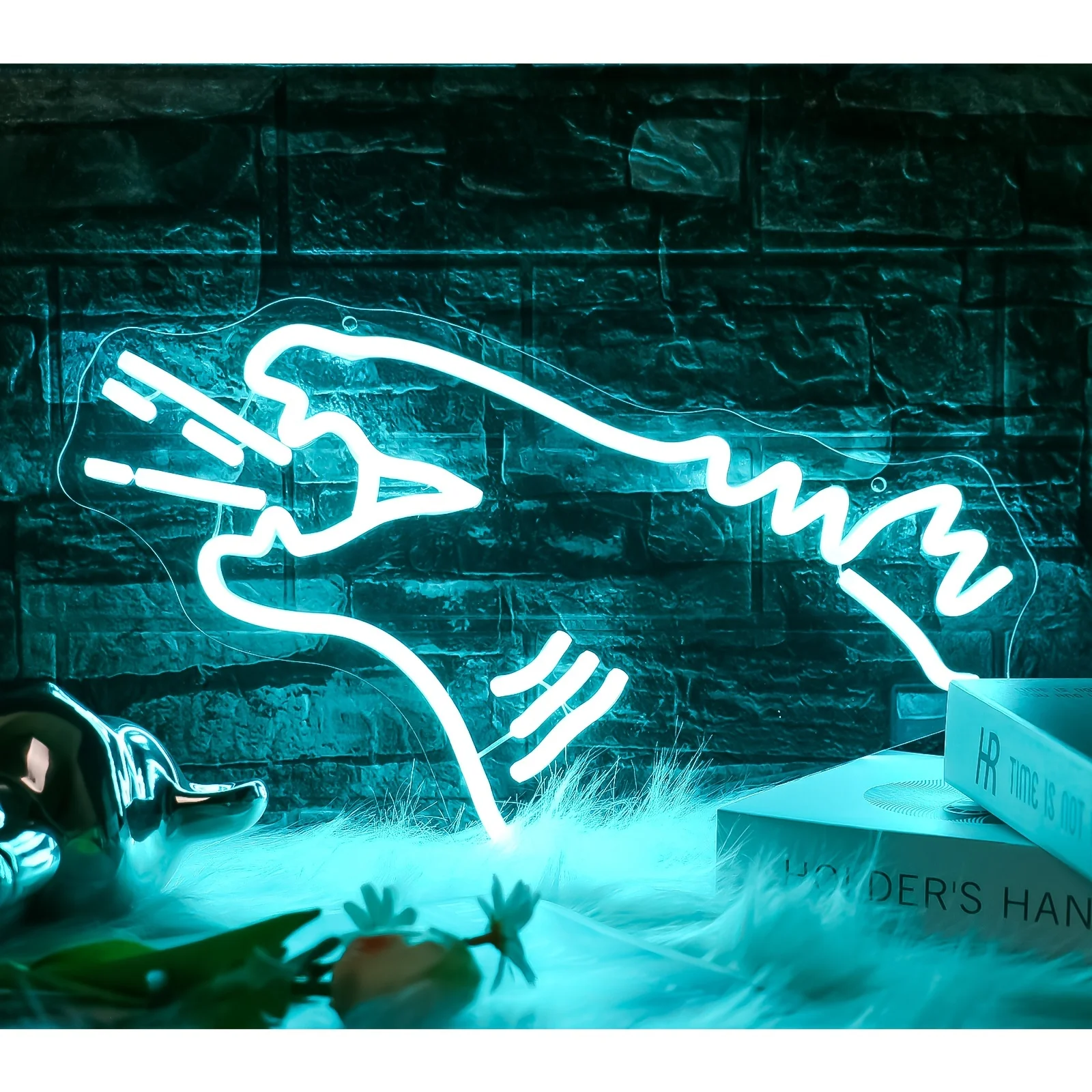 

Monster Dinosaur Neon Sign - Radiant Wall Art for Bedroom, Bar & Game Rooms - Perfect Birthday Party Gift Idea