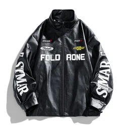 2026 Hot High Quality Fashion Men Winter Leather Jacket Stand Collar Pu Coat Jaqueta De Couro black white M 3XL 4XL 5XL BY210