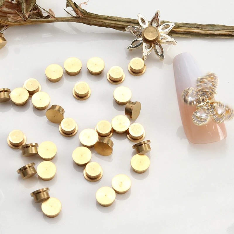 

5/1pcs Nail Art Rotating Bearing DIY Nails art Spinner Spindle Bead Nails Decoration New Design Nail Charms 3D Manicure Accessor